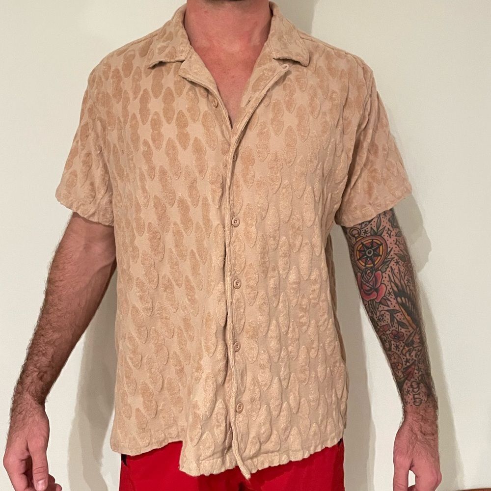 ...Lost 100% Cotton Short Sleeve Woven Shirt Size XL